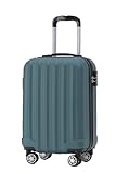BEIBYE TSA-Schloß 2080 Hangepäck Zwillingsrollen neu Reisekoffer Koffer Trolley Hartschale Set-XL-L-M(Boardcase) (Dunkelgreen, M)
