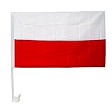 2x Autofahne Autoflagge Polen Poland Polska 30x45 cm ABASONIC®