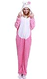 YAOMEI Erwachsene Unisex Overalls, Kostüm Tier Kostüm Anzug Strampler Nachthemd Pyjama Hoodie Nachtwäsche Cosplay Karton 3D Kigurumi Karneval Weihnachten Halloween (S, Kitty)