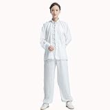 JSJJQAZ Tai Chi Kleidung Kampfkunst Uniformen Kung Fu Kleidung Taekwondo Training Tücheranzug Yoga Baumwollwäsche Anzug (Farbe : C, Größe : XXL)