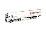herpa 318013 LKW Modell DAF XG Gardinenplanen-Sattelzug DB Schenker/City Trans Harz (Sachsen-Anhalt/Wernigerode), Miniatur im Maßstab 1:87, Sammlerstück, Made in Germany, Kunststoff, weiß