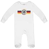Shirtgeil Deutschland Trikot Baby Adler Fanartikel BIO Baby Strampler Newborn Weiß