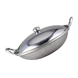 BEBEMOKO Edelstahl Kochtopf Mit Deckel Seafood Topf Für Hot Pot Und Alkoholkochen Ideal Für Die Heimische Bar Induktionsgeeignet Langlebiges Kochg
