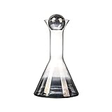 Wasserkrug, moderner Kristallglas, kreativ, große Kapazität, Glaskrug mit Glaskugel-Abdeckung, für Zitronen-, Tee-, Milch- und Wein, 1500 ml Wasserkaraffe