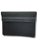 NorthWand Tasche für MacBook Air 13 (M1 / M2), Pro 13 (M2), Pro 14, (M2), Notebooks 13-14“. Hülle, Case aus pflanzlich gegerbtem Leder mit Signet-Prägung. Handmade in Germany. Farbe Schw