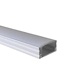 OPAL - 200 cm LED Aluminium Profil AUFPUTZ-KL + 200 cm weiß milchige Abdeckung für LED-Streifen 2m Alu Profile Leisten von Alumino®