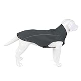 Mile High Life Hunde-Regenmantel, verstellbar, wasserdicht, leichte Regenjacke mit reflektierendem Streifen, einfacher Einstieg, dunkelgrau, Größe XS