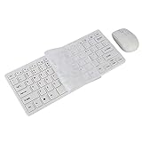 Kabelloses Tastatur- und Maus-Set 78 - Tasten mit 10M Empfangsbereich Kabellose Tastatur-Maus-Kombination Tastatur-Maus-Kombination für Computer, Desktop, PC, Notebook, Laptop(Weiß)