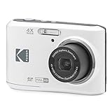 KODAK Pixpro FZ45-16.44 Megapixel Digitale Kompaktkamera, 4X optischem Zoom, 2.7 Zoll LCD, 720p HD-Video, AA-Batterie - Weiß