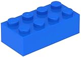 LEGO Classic 100 Stück 2x4 Steine (3001) mit Steinetrenner (blau)