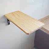 Wandmontierter, klappbarer Küchentisch, platzsparend, Arbeitsplatz, kompakter, kleiner Esstisch, Bartisch, weißes Holz (40 x 20 cm)