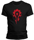 World of Warcraft Horde Wow - Für die Horde Splatter - Herren T-Shirt und Männer Tshirt, Größe:XL, Farbe:Schwarz