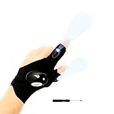 NOSUBO LED-Taschenlampen-Handschuhe, LED-Arbeitshandschuh, Geschenk für Männer und Frauen, freihändiges Zubehör für Heimwerker, Angeln, , Outdoor-Aktivitäten an dunklen Orten (ein linker Handschuh)