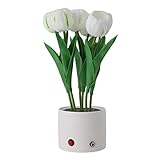 Vecksoy Tulpe LED Flower Light - Elegante LED Tischlampe Tulpenblume USB | Tischlampe Ornamente mit sechs Zweigen Blumen für Dekor Nachtlampe