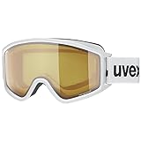 uvex Unisex – Erwachsene, g.gl 3000 LGL Skibrille, white matt/lasergold lite-blue, one size