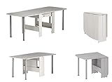 Esstisch ausklappbar- bis 214 cm -Klapptisch- Esche Hell - Tisch klappbar - Holzoptik - Küchentisch - Klappentisch