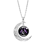 Yowablo Halskette 12 Sternbild Mond Geschenke für Mama Geschenk für Frauen ihre Mädchen (L,I)