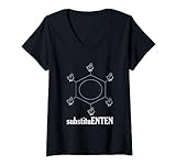 Damen Substituenten Chemie Molekül Chemiker Wissenschaftler Schule T-Shirt mit V-Ausschnitt