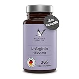 L-Arginin Kapseln - 4500 mg HCL davon 3744 mg L-Arginin pro Tagesdosis - 365 vegane Kapseln für 2 Monate - ohne Zusatzstoffe - laborgeprüft - Made in Germany - Balanced Vitality