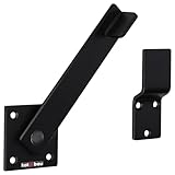 KOTARBAU® Türriegel 5 x 15,5 cm Riegelschloss Pulverbeschichteter Stahl Torriegel Schwarz Schlossriegel Abschließbar Schlagladenüberwurf Schieberiegel Gartentor Schloss Riegel Türverriegelung Außen F