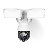 FREECAM PTZ Überwachungskamera Aussen,1080P Kabellose WLAN Outdoor Floodlight Kamera mit Automatische Verfolgung, HD Farb-Nachtsicht, 2-Wege Audio, IP65 Wasserdicht, Inklusive 64GB SD Karte