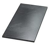AUPROTEC Tischplatte 19mm Schiefer 900 x 700 mm Holzplatte Dekor Spanplatte mit Umleimer ABS Kante Auswahl: 90 x 70 cm