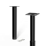 LouMaxx Möbelfüße schwarz Ø 30mm - höhenverstellbare Füsse für Möbel 300–500 mm – Füße für Möbel belastbar bis 30 kg – 4er Set Möbelfüsse schwarz inkl. Schrauben