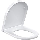 ROMISA WC-Sitz, WC-Sitz, Soft-Close, schnelle Demontage, leicht zu reinigen, antibakteriell, D-Form