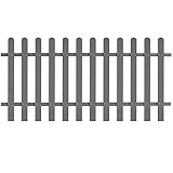 vidaXL Lattenzaun WPC 200x100cm Grau Gartenzaun Friesenzaun Zierzaun Z