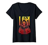 Damen Marvel Loki Red Spectrum Loki Variant T-Shirt mit V-Ausschnitt