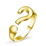 Vintage Gothic Fragezeichen Ringe für Frauen Hip Hop Gold Silber Farbe Fingerring Mode Streetwear Schmuck Ringe Zeigefinger Ringe für Männer Frauen