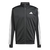 adidas Herren 3 Stripes Tricot Regular Track TOP, Black, XXL