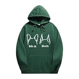 Damen-Kapuzenpullover, übergroß, weiche Oberteile, personalisierbar, mit Haustiernamen, T-Shirt, personalisierbar, für Hundemütter und Omas, grün, XL