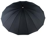 Doppler Regenschirm Natural London, Schwarz (Black), Länge ca. 89 cm, Durchmesser ca. 5 cm