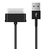 kwmobile USB Kabel kompatibel mit Samsung Galaxy Tab 1/2 10.1/Tab 2 7.0/Note 10.1 - USB Kabel 30 Pin USB Tablet USB-Kabel in Schwarz