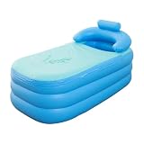 kiskick Aufblasbare Whirlpool-Badewanne für Erwachsene, tragbare Badewanne für Erwachsene, tragbare Entspannungswanne, faltbare Badewanne mit Rückenlehne, Badepool für Erwachsene und Kinder,