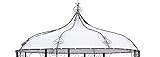 DEGAMO Dach für Pavillon Burma 300cm rund wasserdicht, Weiss