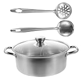 BESTOYARD 1Stk Mandarinententopf aus Edelstahl Topf mit Deckel Dual Hot Pot wok antihaft topf antihaft pfanne pfannenwender heißer Topf mit Griffen heiße Töpfe aus Edelstahl Rostfreier S