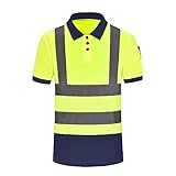 Warnschutz T-Shirt Warnschutzshirt Warnshirt sicherheits t Shirt (Gelb, 2XL)