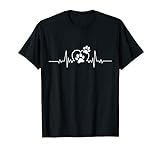 Herzschlag Hunde Pfoten Frequenz Hundeliebe Hunde Mit Herz T-Shirt