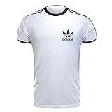 adidas Sport ESS Tee Trefoil Mens Shirt Originals Retro Herren T-Shirt Weiß/Schwarz, Grösse:S