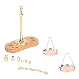 Shanrya Miniatur-Balance-Waagen, Puppenhaus-Balance-Waagen Exquisite Verarbeitung für Puppenhaus-Dekorationsspielzeug