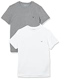 Emporio Armani Herren Endurance 2er-Pack T-Shirt, Med Mel Grey/White, L