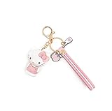 Hzdmfgs Schlüsselbund Süße Anime Keychain Cartoon Frauen Tasche Anhänger Schlüsselanhänger (Color : Hello Kitty Keychain, Size : 10 cm)