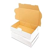 Verpacking 50 Maxibriefkartons 180x130x45mm DIN A6 Weiss MB-2 Maxibrief für Warensendung DHL DPD GLS H, Päckchen, Versandkarton, kleine Schachtel
