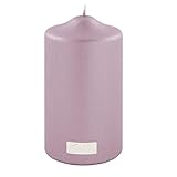Fink - Kerze, Stumpenkerze - Candle - metallic-Rose - Höhe 15 cm - D: 8