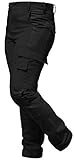 strongAnt Damen Arbeitshose komplett Stretch für Frauen Bundhose mit Kniepolstertaschen - Schwarz. Größe 46