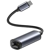 USB C auf Ethernet Adapter 2.5G, USB Typ C auf RJ45 10/100/1000/2500Mbps Netzwerk Gigabit Adapter Kompatibel mit MacBook Pro/Air, iPad Pro, Dell XPS, Surface Book 2, MateBook