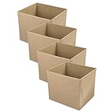 Ikea KOSINGEN Stoff-Aufbewahrungsboxen (für KALLAX Cube Einheiten), beige, 33 x 38 x 33 cm, faltbar/flach zusammenklappbar, 405.069.22 - 4 Stück