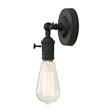 Phansthy Vintage Industrie Loft-Wandlampen Wandbeleuchtung Wandleuchten Antik Deko Design Wandbeleuchtung Küchenwandleuchte (Schwarz Farbe)